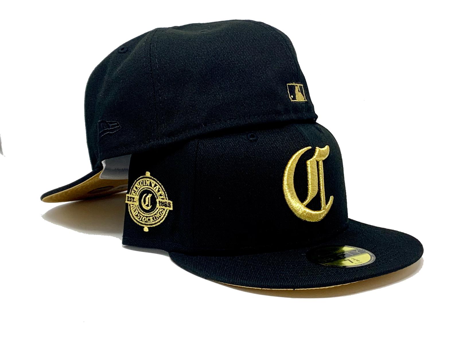 CINCINNATI REDS 1969 BLACK METALLIC GOLD BRIM NEW ERA FITTED HAT – Sports  World 165