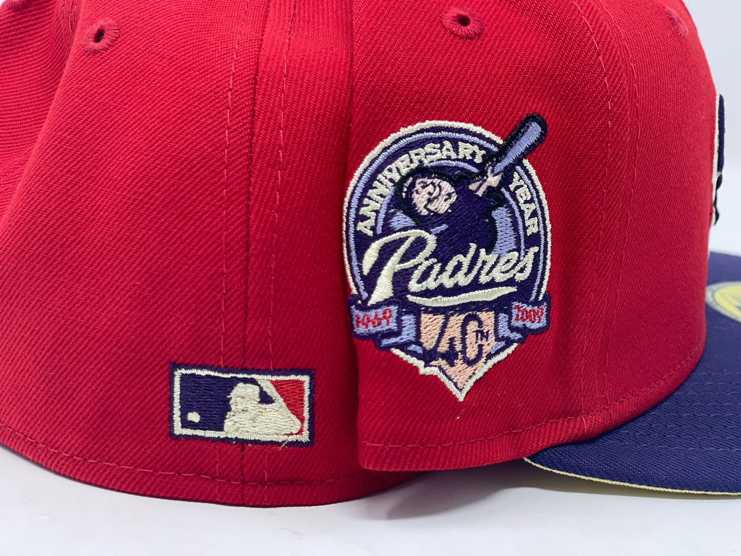 SAN DIEGO PADRES 40TH ANNIVERSARY "TULIP COLLECTION" BUTTER POPCORN BRIM NEW ERA FITTED HAT