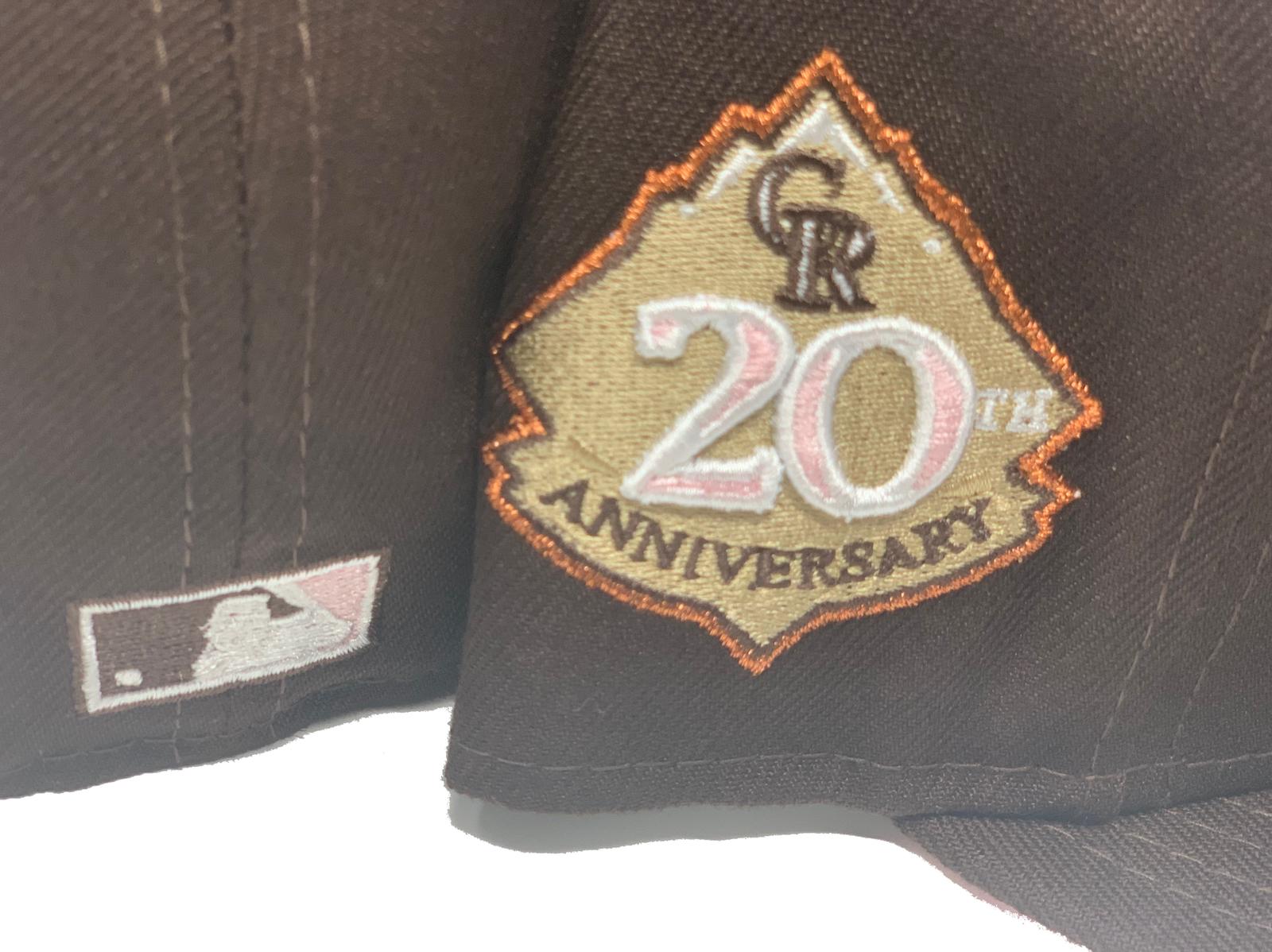 COLORADO ROCKIES 20TH ANNIVERSARY OFF WHITE CROWN DEEP BROWN VISOR PIN –  Sports World 165