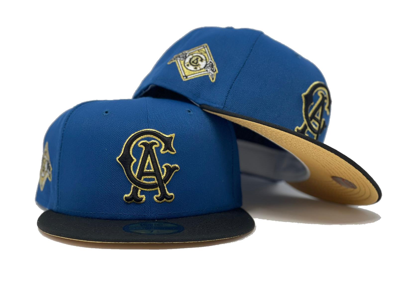 CALIFORNIA ANGELS SHEASHORE BLUE METALIC GOLD BRIM NEW ERA FITTED HAT –  Sports World 165
