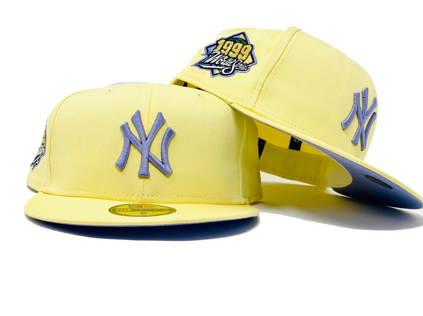 New Era New York Yankees Green Fitted Hat Size 7 1/8 Used Baseball MLB  Yellow
