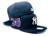 NEW YORK YANKEES 75TH WORLD SERIES NAVY ROYAL BLUE BRIM NEW ERA FITTED