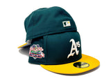 OAKLAND ATHLETICS 1989 BATTLE OF THE BAY GRAY BRIM NEW ERA FITTED HAT