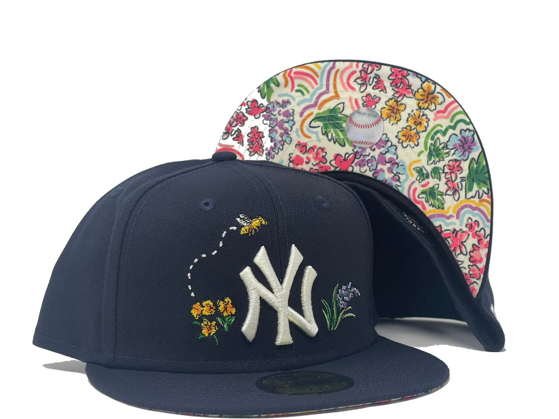 New York Yankees Floral Brim New Fitted hat