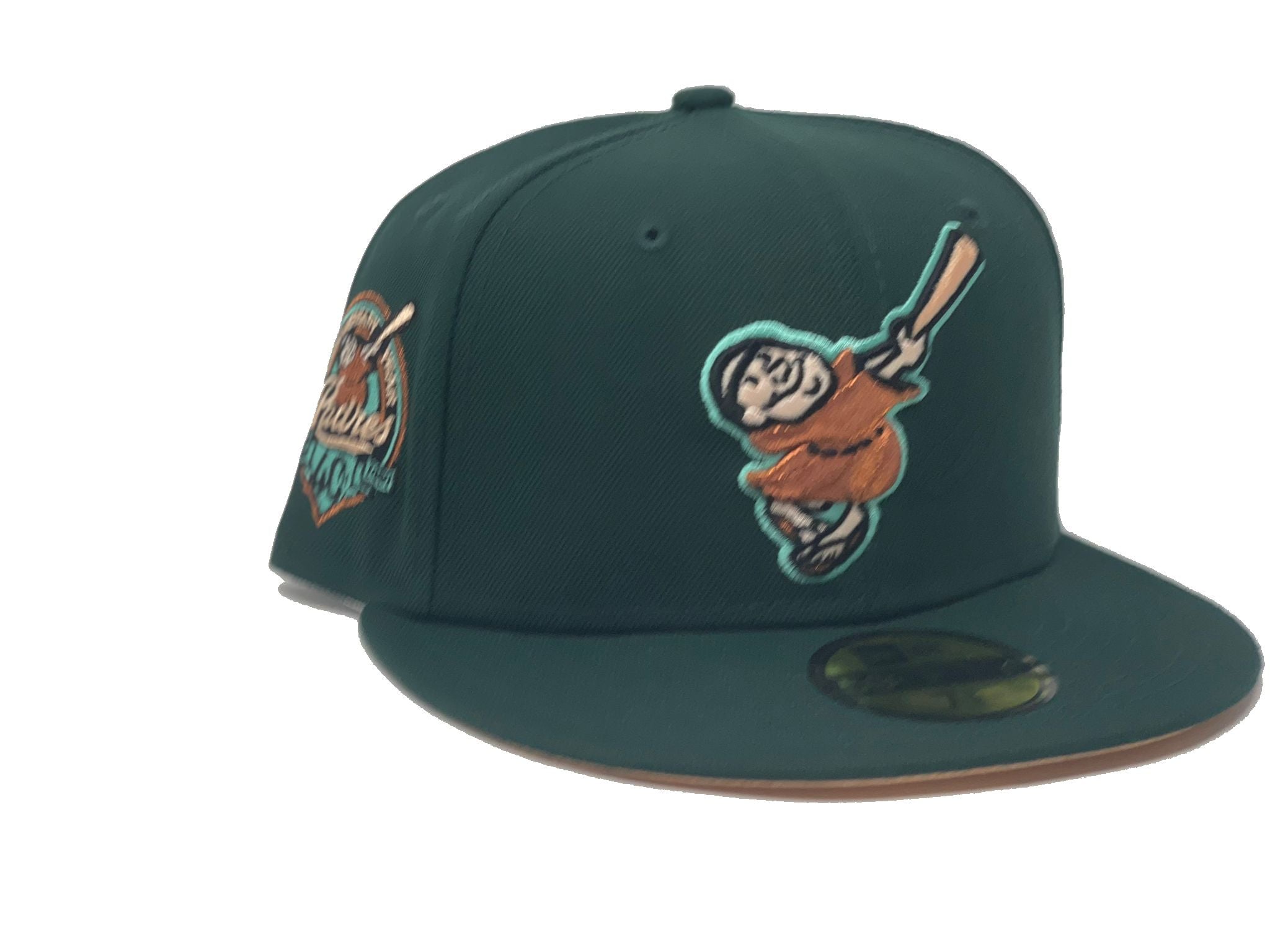Vegas Gold San Diego Padres Dark Green Visor Mint Bottom 40th Anniversary Side Patch New Era 59FIFTY Fitted 75/8