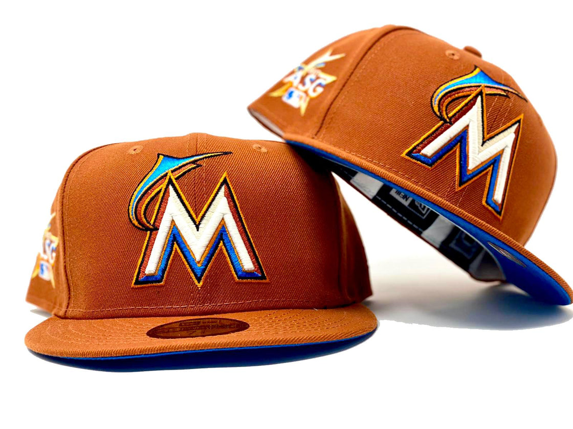 MIAMI MARLIN 2017 ALL STAR GAME RUST ORANGE BRIGHT BLUE BRIM NEW ERA FITTED HAT