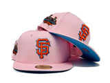 SAN FRANCISCO GIANTS  " TELL IT GOODBUY" CANDLESTICK PARK PINK ICY BRIM NEW ERA FITTED HAT