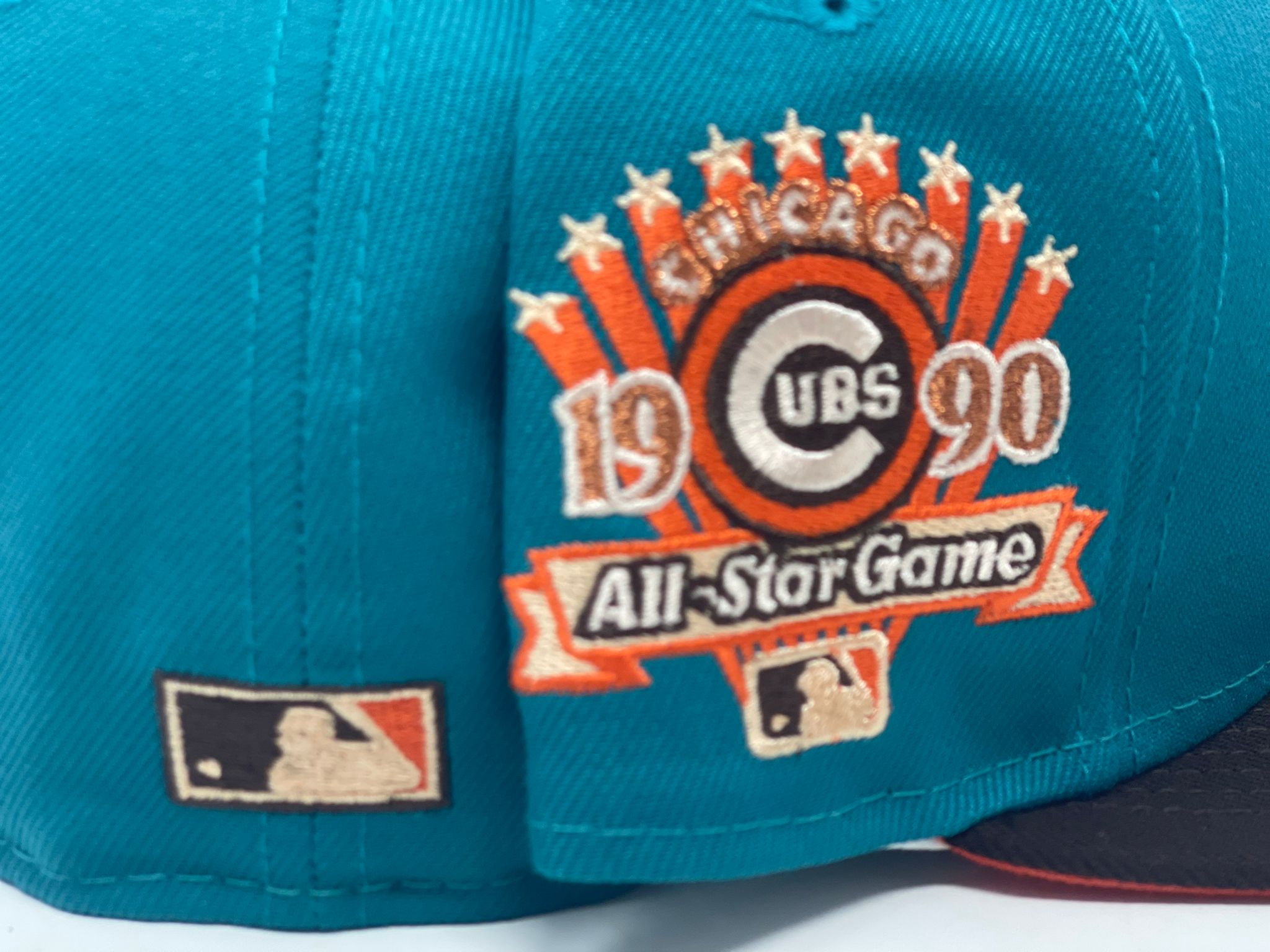 New Era Exclusive Brown Chicago Cubs 1990 All Star Game Patch Pink