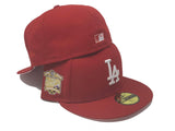 LOS ANGELES DODGERS 40TH ANNIVERSARY " STRAWBERRY REFRESHER" PINK BRIM NEW ERA FITTED HAT