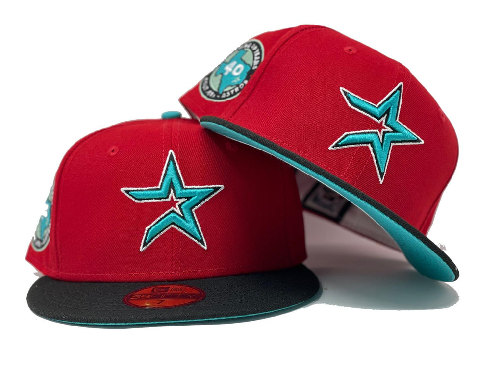 Red Houston Astros 40th Anniversary Custom New Era Fitted Hat