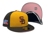 SAN DIEGO PADRES RETRO 1984 WORLD SERIES PINK BRIM NEW ERA FITTED HAT