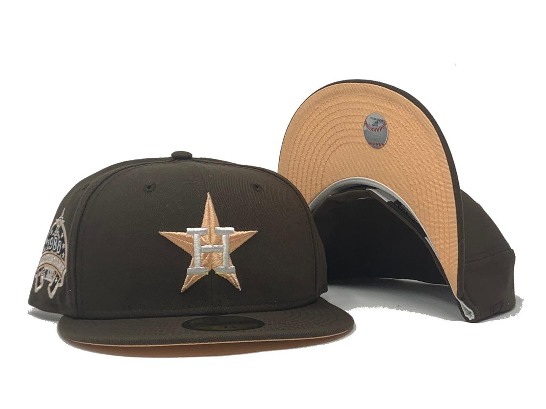 Brown Houston Astros 1986 All Star Game Custom New Era Fitted Hat