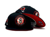 Black Brooklyn Nets Red Bottom Custom 59fifty New Era Fitted Hat