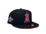 LOS ANGELES ANGELS 2010 ALL STAR GAME BLACK FUSION PINK BRIM NEW ERA FITTED HAT