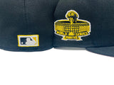 PITTSBURGH PIRATES 1971 WORLD SERIES BLACK PINK BRIM NEW ERA FITTED HAT TO MATCH JORDAN 1 VOLT GOLD