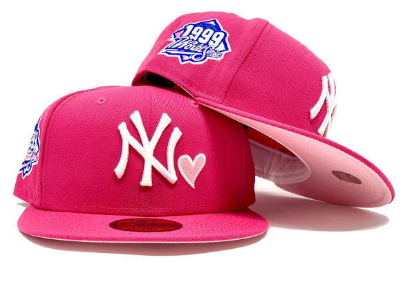 New Era Caps 59FIFTY Fitted NY Yankees WS 1999 8 / Black/Pink