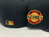 CHICAGO CUBS 2016 WORLD SERIES CHAMPIONS BLACK RED BRIM NEW ERA FITTED HAT