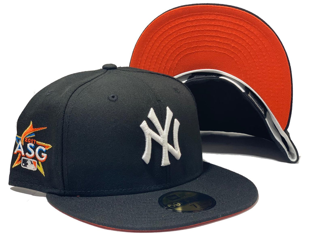 NEW YORK YANKEES 2017 ALL STAR GAME BLACK ORANGE BRIM NEW ERA FITTED HAT