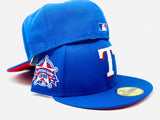 TEXAS RANGERS 1995 ALL STAR GAME ROYAL RED BRIM NEW ERA FITTED HAT