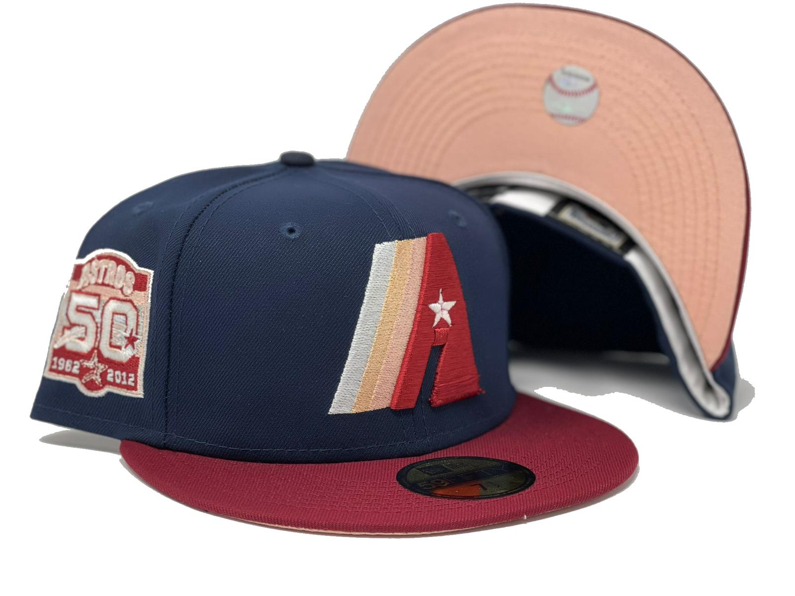 Navy Blue Houston Astros 50th Anniversary Blood Moon Fitted Hat
