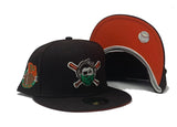 PITTSBURGH PIRATES DEEP BROWN "AUTUMN 2 COLLECTION" ORANGE BRIM NEW ERA FITTED HAT