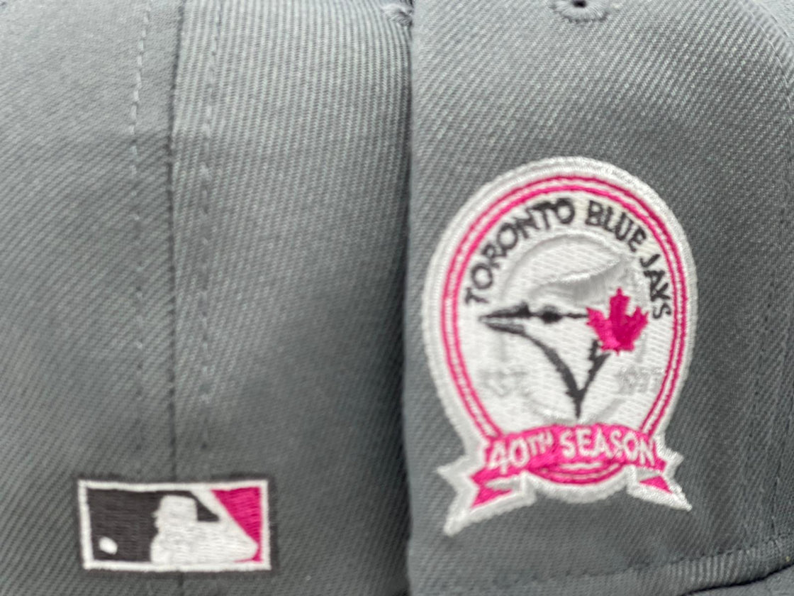Gray Toronto Blue Jays 40th Season Custom 59fifty New Era Fitted Hat