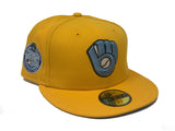 Taxi Yellow Milwaukee Brewers 1982 World Series New Era Fitted Hat