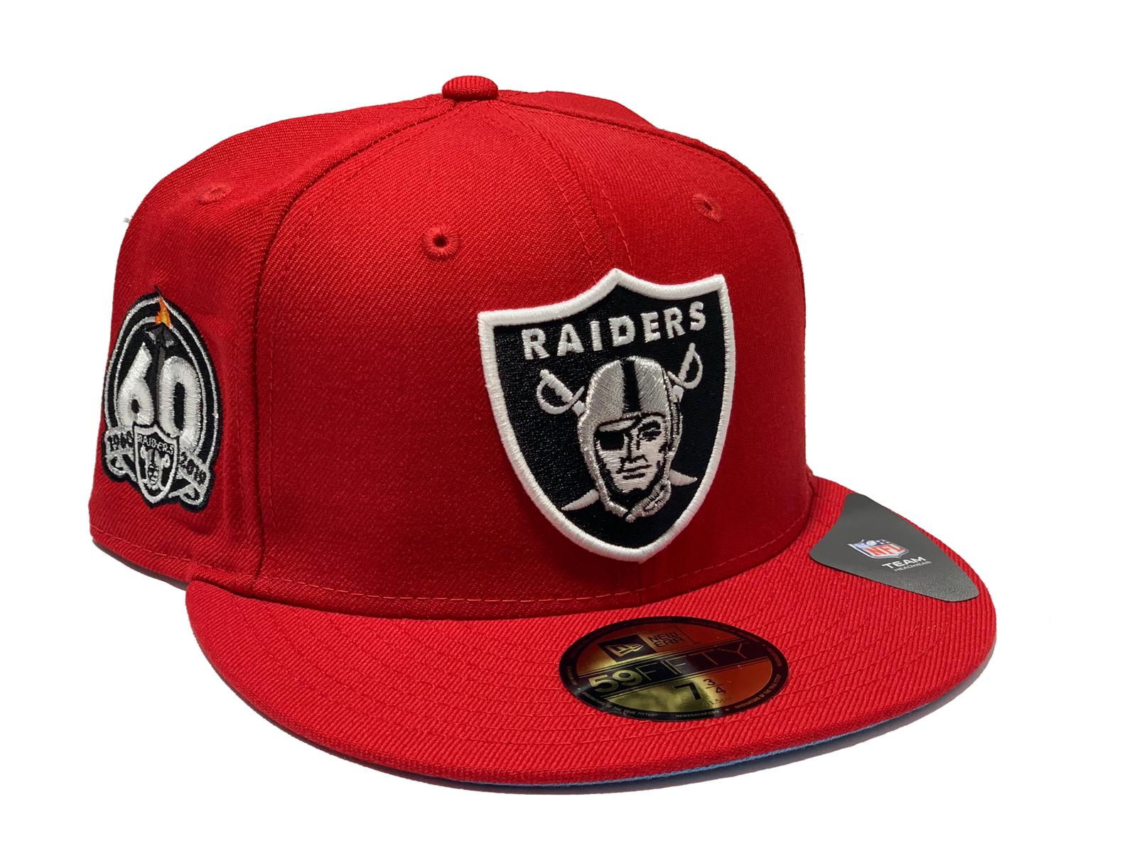 LAS VEGAS RAIDERS 60TH ANNIVERSARY  NEW ERA 59FIFTY FITTED (RED