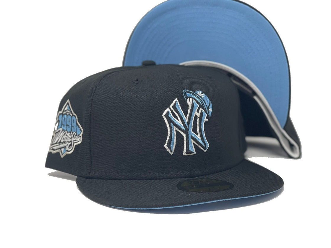 Black New York Yankees 1999 World Series Custom New Era Fitted Hat