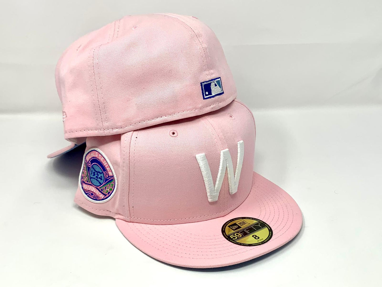 WASHINGTON SENATORS 1924 WORLD SERIES LIGHT PINK ICY BRIM NEW ERA FITTED HAT