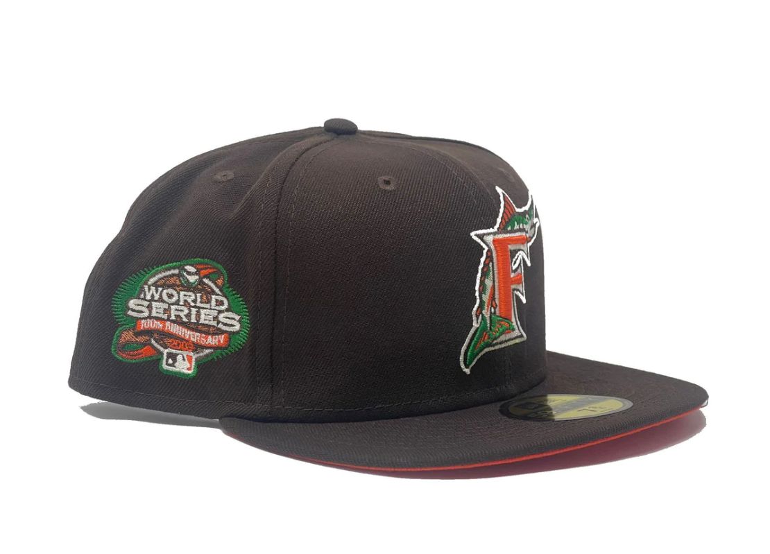Florida Marlins 2003 World Series Orange Brim New Era Fitted Hat