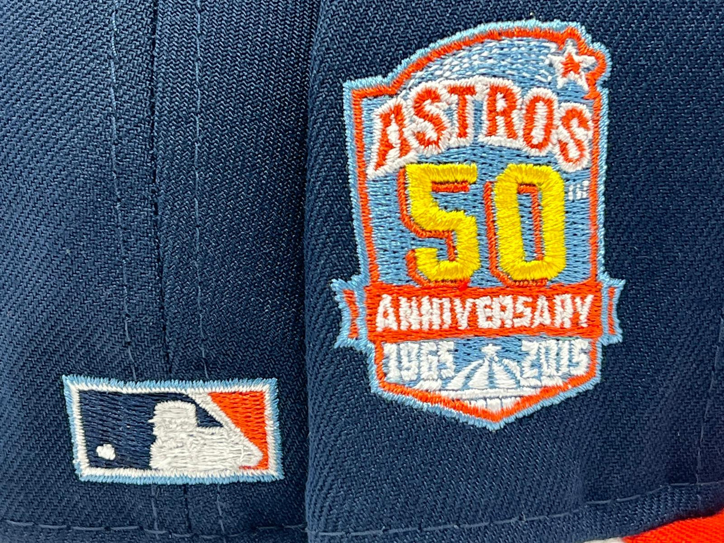 Houston Astros 50th Anniversary Navy Orange Icy Brim New Era Fitted Hat