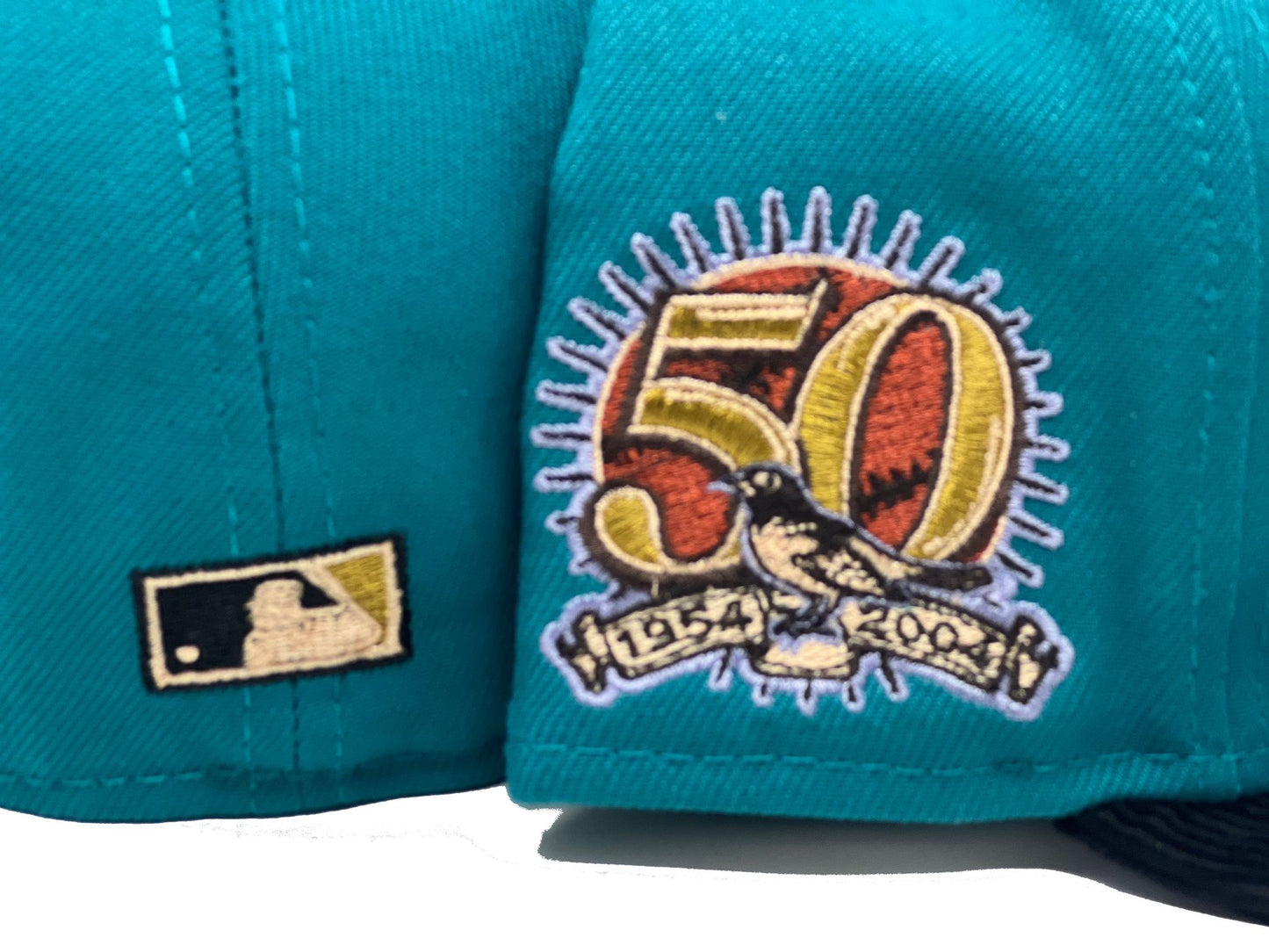 Baltimore Orioles 50th Anniversary Corduroy Visor Lavander Brim New Era Fitted Hat