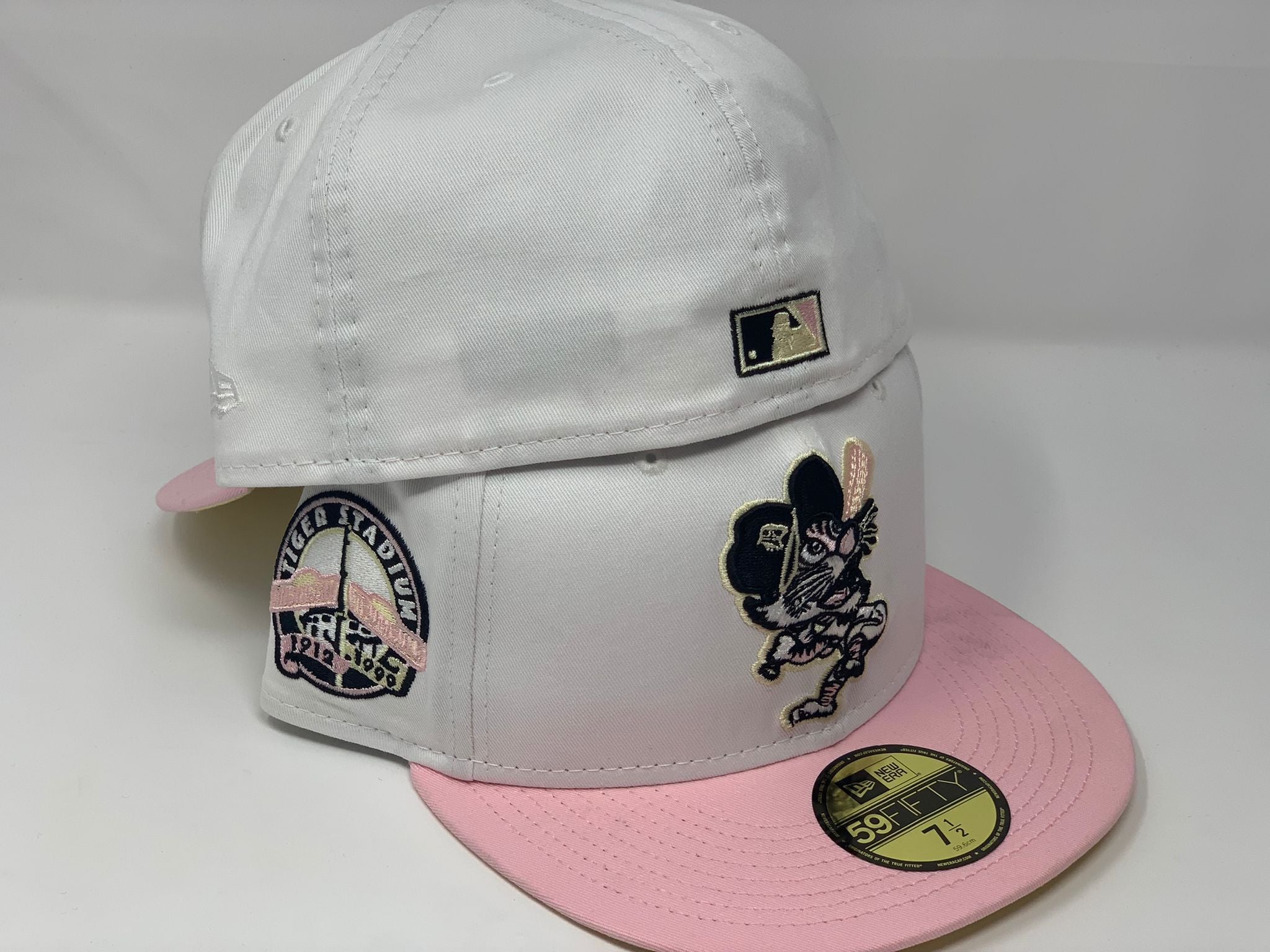 New Era White/pink Detroit Tigers Tiger Stadium 59fifty Fitted Hat
