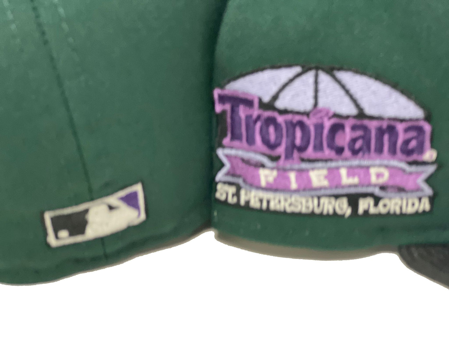 TAMPA BAY RAYS TROPICANA FIELD CORD VISOR LIGHT PURPLE BRIM NEW ERA FITTED HAT