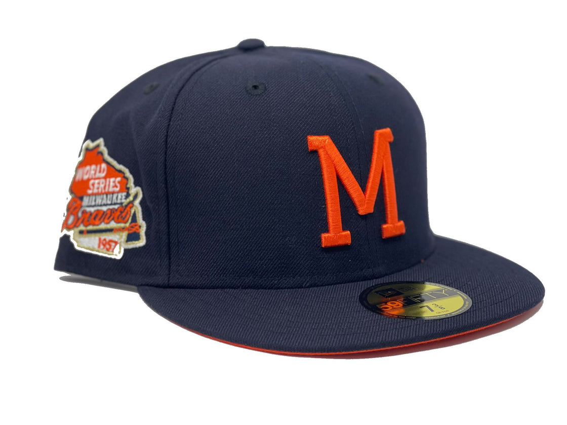 Milwaukee Brewers 1957 World Series Custom New Era Fitted Hat