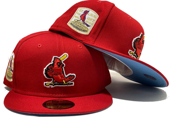 ST. LOUIS CARDINALS 1967 WORLD SERIES RED ICY BRIM NEW ERA FITTED