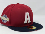 HOUSTON ASTROS 2005 WORLD SERIES LIGATURE LOGO PINK BRIM NEW ERA FITTED HAT
