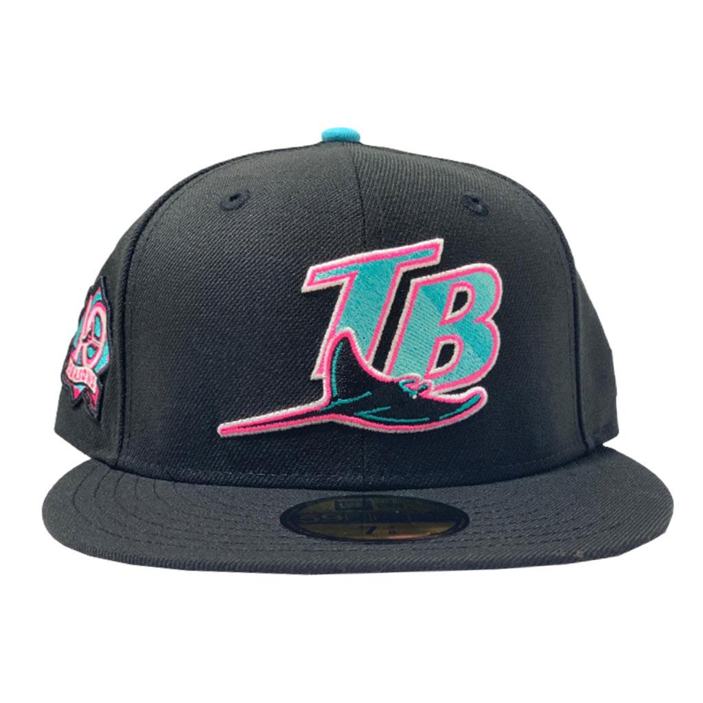 TAMPA BAY 10TH SEASON BLACK PINK BRIM NEW ERA FITTED HAT