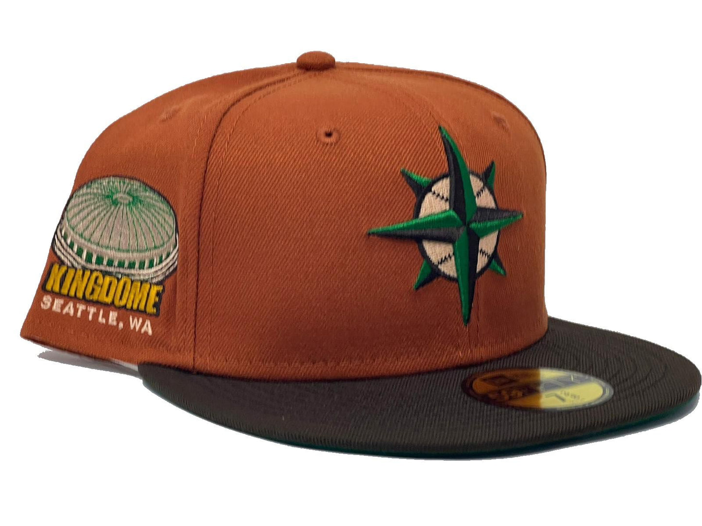 Seattle Mariners Kingdome Stadium Green Brim New Era Fitted Hats