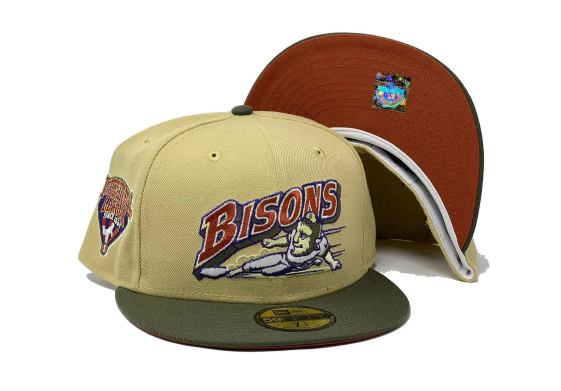 Buffalo Bisons International League Rust Orange Brim New Era Fitted Hat