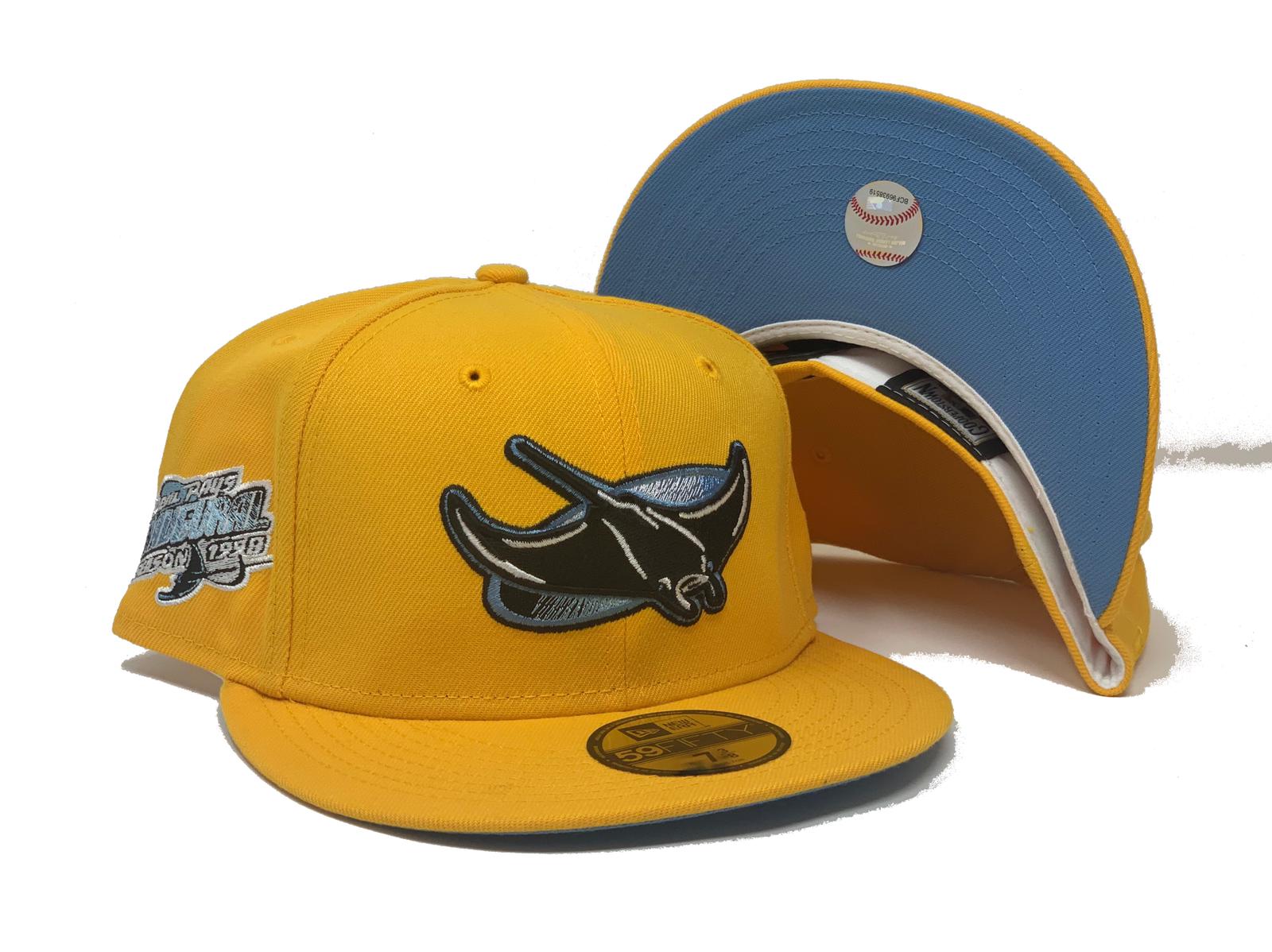 Taxi Yellow Tampa Bay Devil Rays 1998 Inaugural Season Fitted Hat