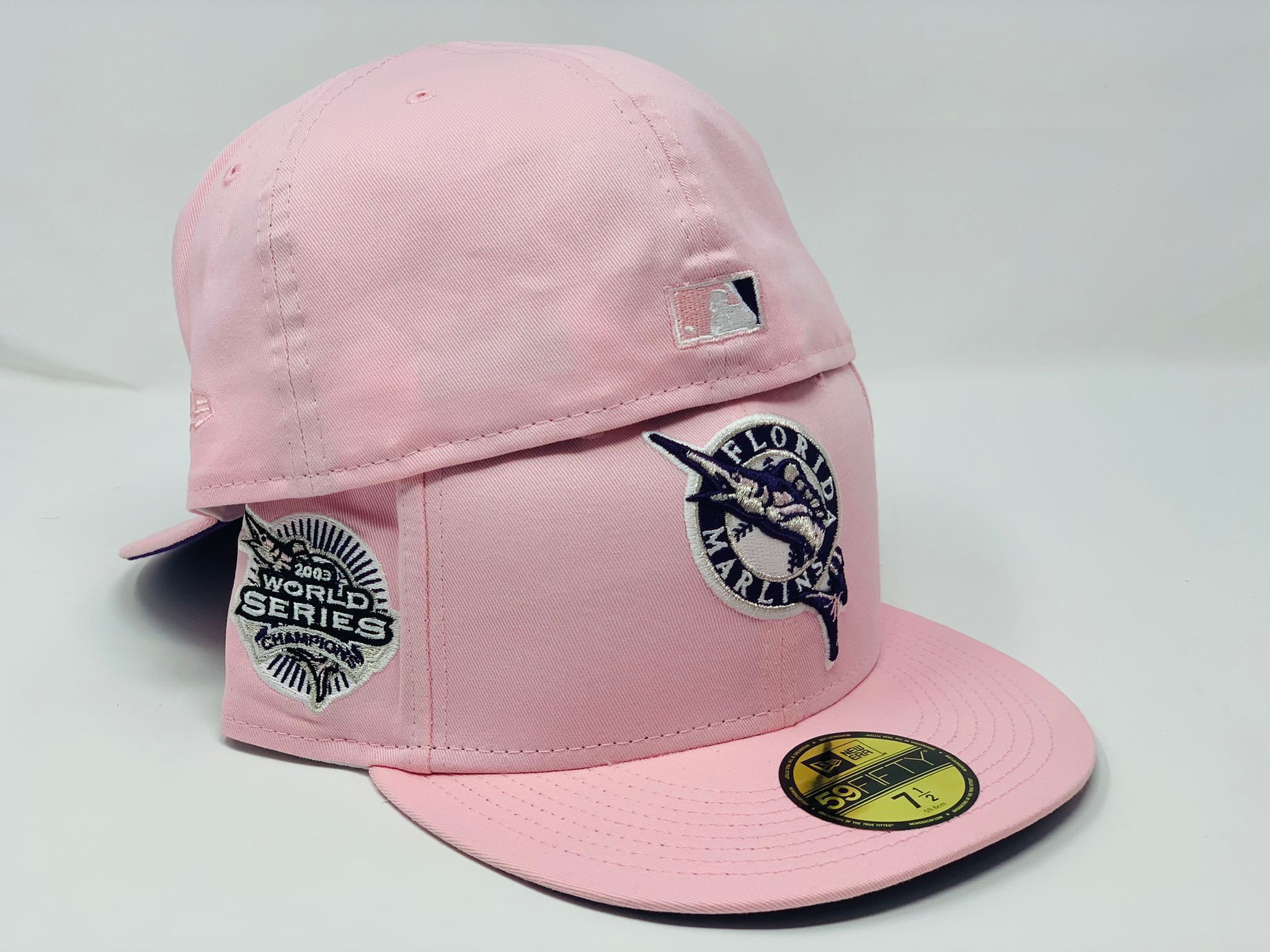 Florida Marlins New Era 2003 World Series Champions Passion 59FIFTY Fitted  Hat - Black/Pink