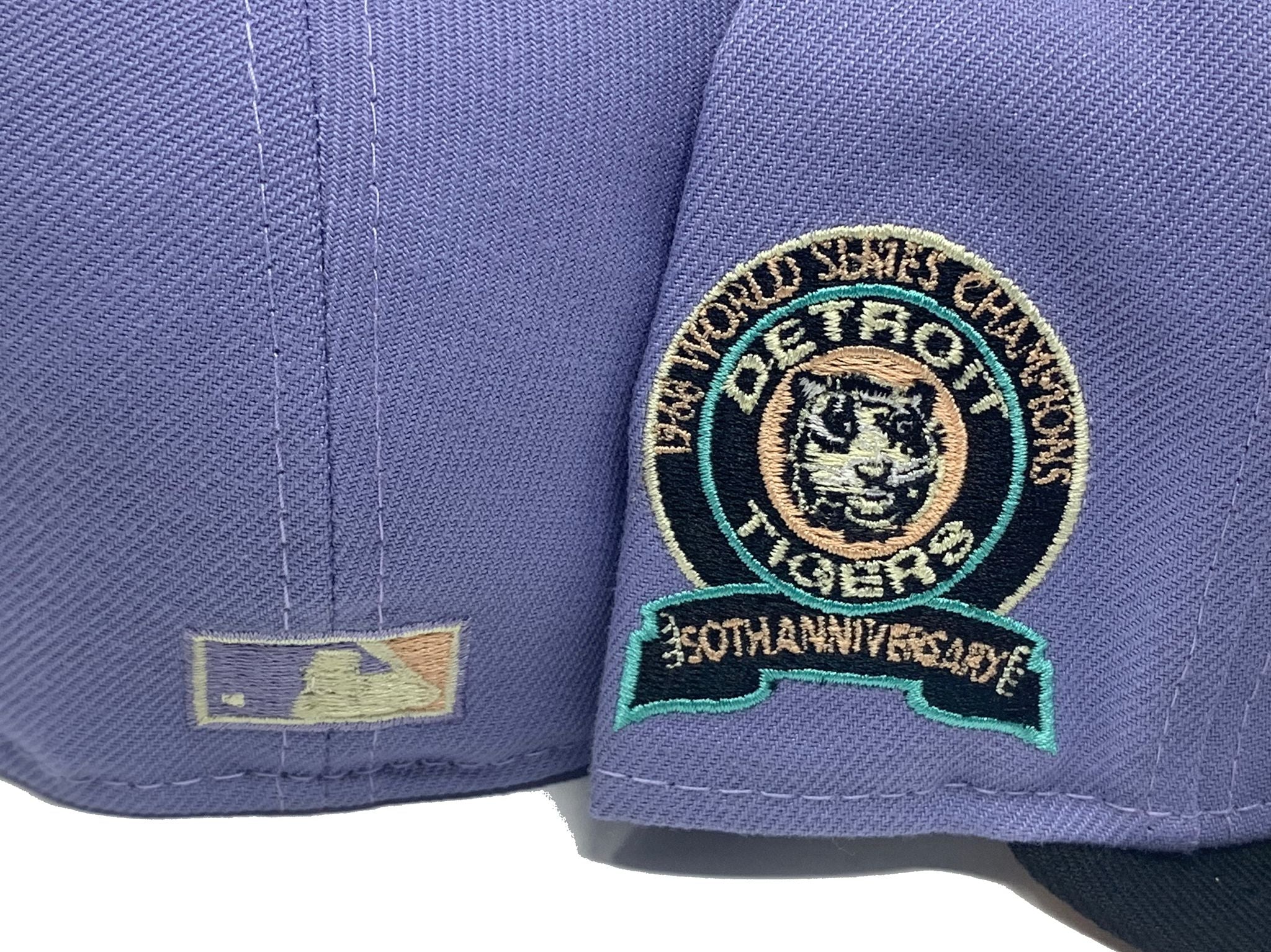 Detroit Tigers Purple ADTR 2 World Series Side Patch Light Blue UV