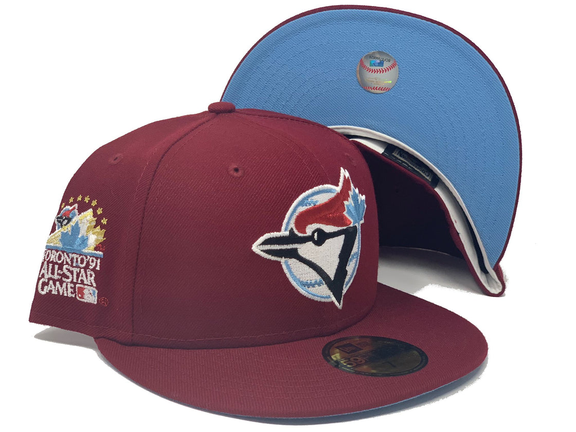 Burgundy Toronto Blue Jays 1991 All Star Game New Era Fitted Hat