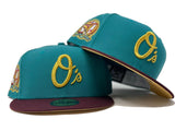 Aqua Green Baltimore Orioles 50th Anniversary New Era Fitted Hat