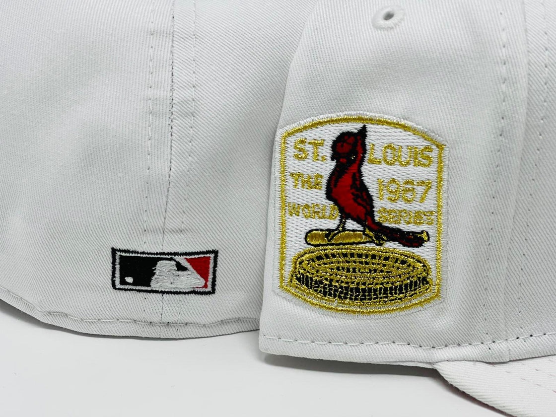 ST. LOUIS CARDINALS 1967 WORLD SERIES WHITE RED BRIM NEW ERA FITTED HAT