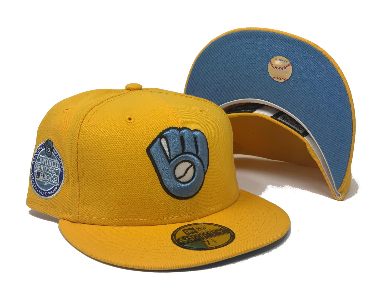 Milwaukee Brewers 1982 World Series New Era 59Fifty Fitted Hat (Halftime  Cheer Pack Stone Navy 3M Under Brim)