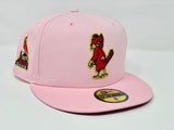 ST. LOUIS CARDINALS 1957 ALL STAR GAME LIGHT PINK RED BRIM NEW ERA FITTED HAT