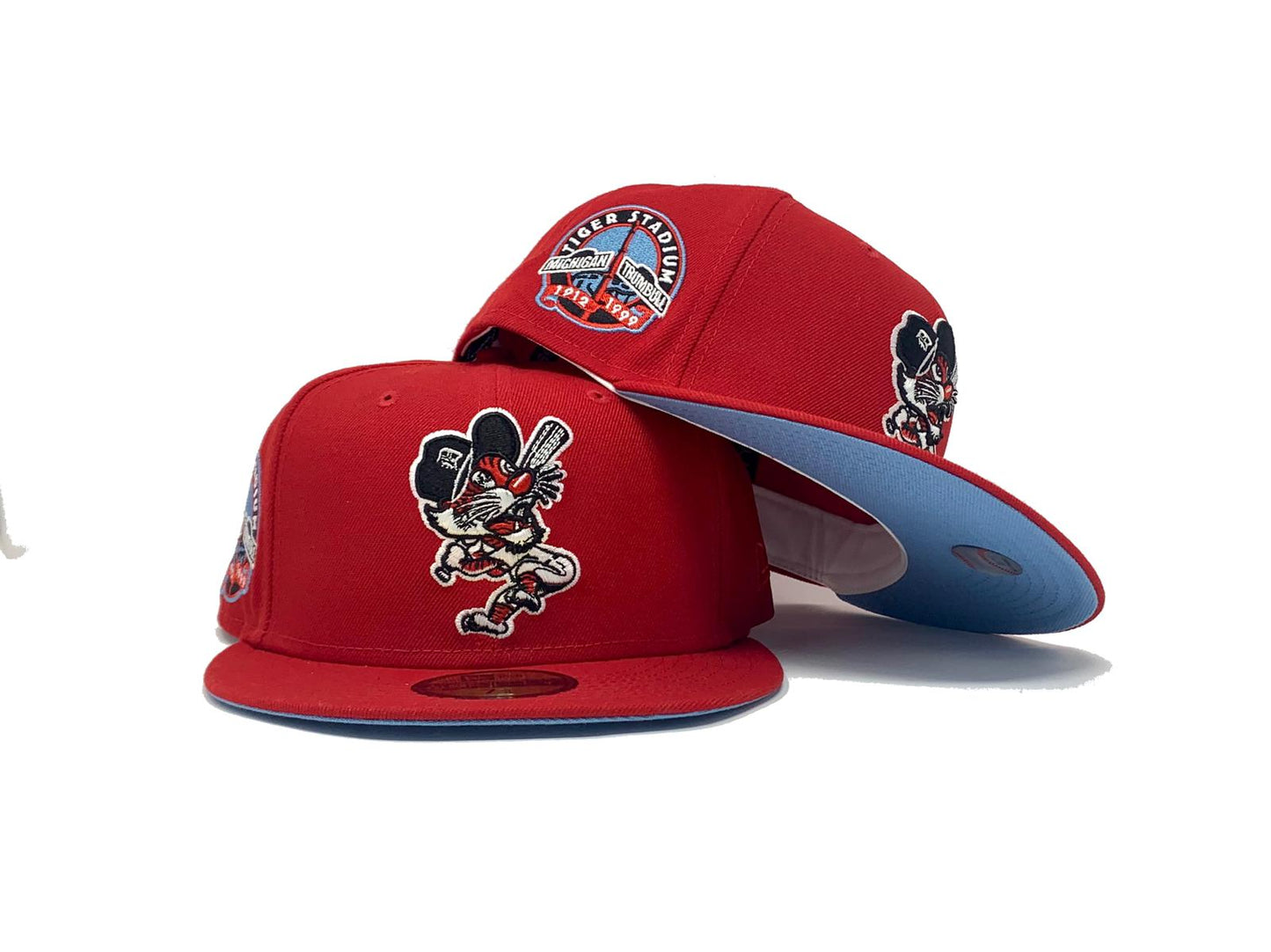 DETROIT TIGERS RED ICY BRIM NEW ERA FITTED HAT